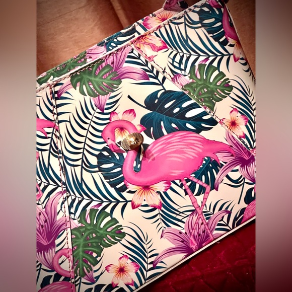 New NWT MADE IN ITALY VERA PELLE GENUINE LEATHER LILAC PINK FLAMINGO PURSE - Picture 12 of 15